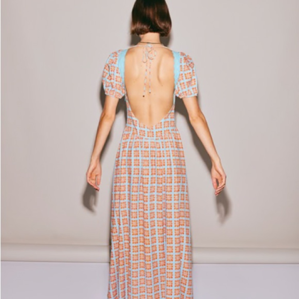VRG GIRL Paradiso Maxi Dress Bañares Print Size 10 - Picture 4 of 5